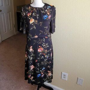 H&M black floral dress